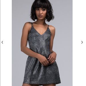 Got a kiss with your name on it glitter mini dress